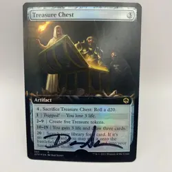 Treasure Chest Card Signed By Dan Scott MTG Artist Proof - Image 1