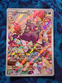 Pokemon Morpeko Illustration Rare Holo Card 206/182 Sv04: Paradox Rift - Image 1