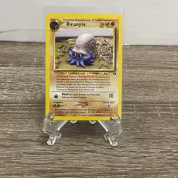 Omanyte Neo Discovery 60/75 Vintage WOTC Pokemon Card TCG 2001 - Image 1