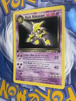 Dark Alakazam 18/82 Non-Holo Rare 1st Edition Team Rocket Pokemon Card NM - Image 3