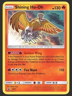 Shining Ho-Oh SM70 Promo Card Near Mint NM Condition - Image 1