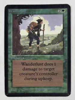 Wanderlust Alpha MP Moderate Play MTG Magic The Gathering - Image 1