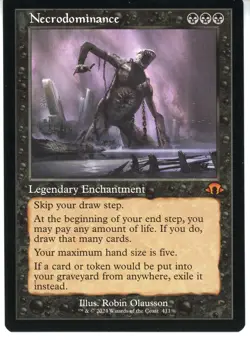2024 Magic the Gathering Necrodominance Legendary Enchantment Retro Frame - Image 1