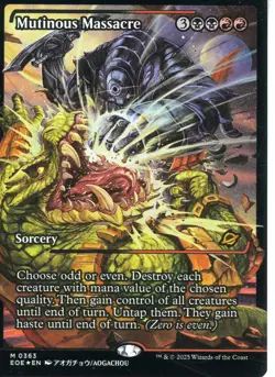 2025 Magic the Gathering Mutinous Massacre Sorcery Showcase Near Mint - Image 1