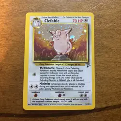 Pokemon Base Set 2 - Clefable 5/130 Holo Rare LP - Image 1