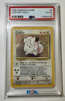 Clefairy - Holo - 1999 Pokemon Game - 5/102 - PSA 4 VG-EX - Image 1