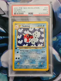 2001 Pokemon Neo Revelation 1st Edition Seaking 37/64 #37 Graded PSA 9 Mint - Image 1