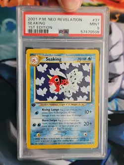 2001 Pokemon Neo Revelation 1st Edition Seaking 37/64 #37 Graded PSA 9 Mint - Image 3