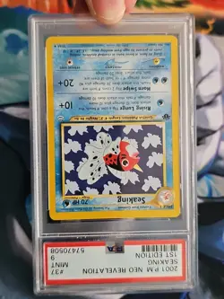 2001 Pokemon Neo Revelation 1st Edition Seaking 37/64 #37 Graded PSA 9 Mint - Image 4