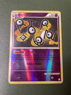 Pokemon TCG Unown (a) Heartgold & Soulsilver 54/123 Reverse Holo Uncommon - Image 1