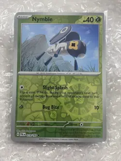 Pokemon TCG S&V-Paldea Evolved Nymble 019/193 Common Reverse Holo NM - Image 1