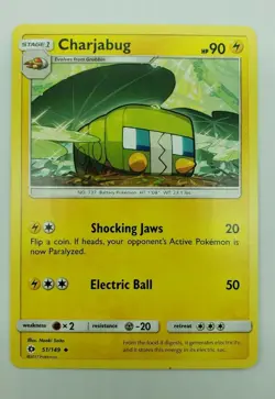 Pokemon - Charjabug 51/149 Sun & Moon Base Set Uncommon - NM/M - Image 1