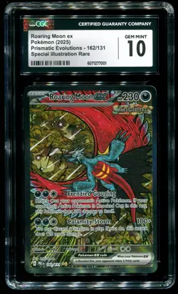 CGC 10 Roaring Moon Special Illustration Rare Prismatic Evolutions Pokemon #162 - Image 1