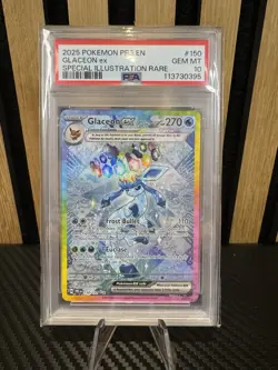 PSA 10 Glaceon ex 150/131 Prismatic Evolutions SIR Gem Mint Pokemon TCG - Image 1