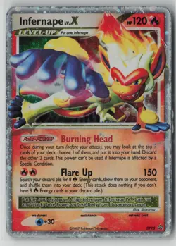Infernape LV.X DP10 Pokemon TCG Diamond and Pearl Holo Promo (Damage / HP) DMG - Image 1