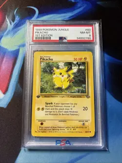 1999 Pokemon Jungle Pikachu 1st Edition 60/64 PSA 8 NM-MT - Image 1