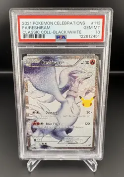 Reshiram 113/114 Celebrations: Classic Collection Holo Pokemon TCG - PSA 10 - Image 1