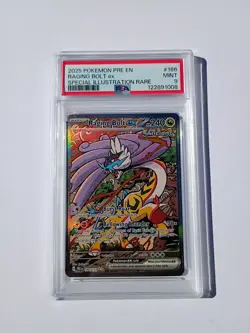 Pokemon 2025 Raging Bolt ex 166/131 SIR Prismatic Evolutions PSA 9 - Quick Ship - Image 1