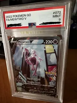 2022 Pokemon Go MEWTWO V PSA 9 MINT - Image 1