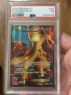 POKEMON 2014 XY Flashfire Full Art CHARIZARD EX #100 PSA 7 - Image 1