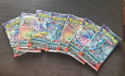 Pokemon TEMPORAL FORCES Booster Pack Lot / Bundle - 7 Packs New Factory Sealed - Image 1
