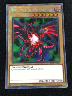 Yugioh Red-Eyes Black Dragon RA04-EN109 1st Platinum Secret (NM) - Image 1