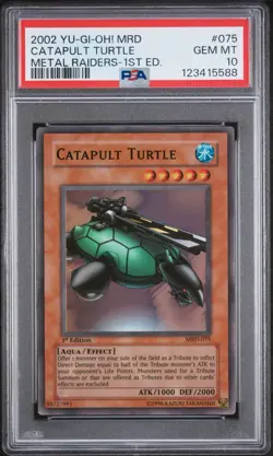 Yu-Gi-Oh! MRD-075 1st Edition Catapult Turtle 2002 PSA 10 GEM MINT - Image 1