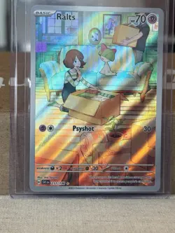 Pokemon TCG Ralts Scarlet & Violet Holo Illustration Rare Card 211/198 Base Set - Image 1