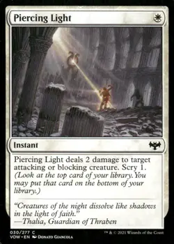 Piercing Light 030/277 Innistrad: Crimson Vow MTG Magic the Gathering card - Image 1