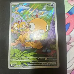 Pokemon White Flare Scraggy Illustration Card 138/086 English NM Holo - Image 2