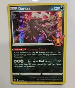 Pokemon Card Darkrai 105/189 Holo Rare NM-Mint 2020 Trick Or Trade Halloween - Image 1