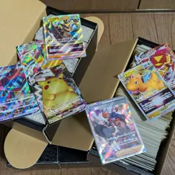 Pokemon Card Lot 6000 7000 Holos Rare Cards with Box and Sleeves Bulk Deal - Image 1