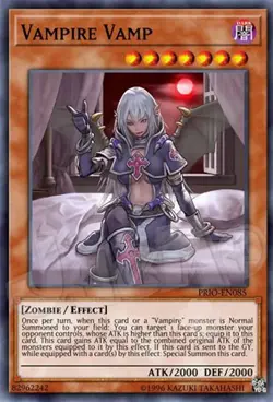 Yugioh - Vampire Vamp - Super Rare NM - Free Holographic Card - Image 1