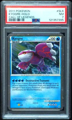 Kyogre SL6 PSA 7 Call of Legends Pokemon Card, New Cert! - Image 1