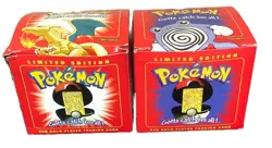 1999 BURGER KING POKEMON GOLD CARD CHARIZARD, And POLIWHIRL. Complete In Box. - Image 1