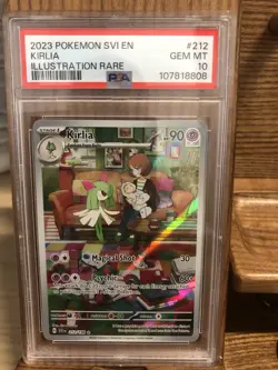 2023 POKEMON SVI EN KIRLIA ILLUSTRATION RARE CARD#212 GEM MT PSA 10 - Image 1