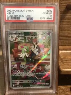 2023 POKEMON SVI EN KIRLIA ILLUSTRATION RARE CARD#212 GEM MT PSA 10 - Image 3