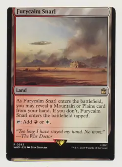 Furycalm Snarl Miscut Misprint Error Doctor Who mtg magic the gathering - Image 1