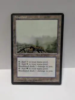 Brushland ***Ice Age*** Regular mtg land white/green - Image 1
