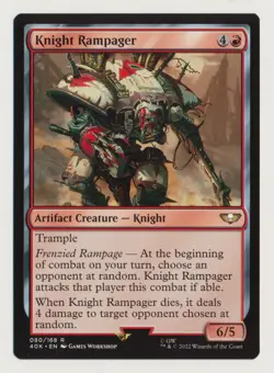 Knight Rampager Misprint Stamp Error Warhammer 40k 40000 mtg magic the gathering - Image 1