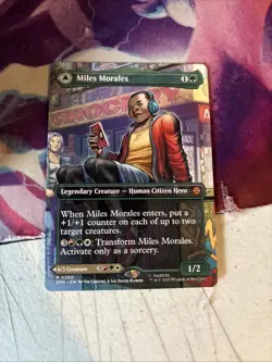 SHIPS TODAY! Miles Morales 0200 (Borderless) MTG Magic Marvel's Spider-Man - Image 1