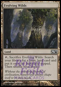 Evolving Wilds 4x FOIL MTG M13 Core Set Common MINT land - Image 1