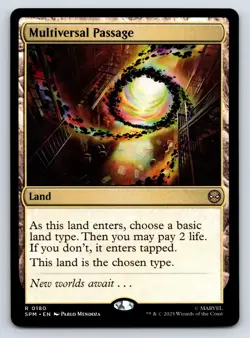 MTG Multiversal Passage 0180 Rare Land Marvel’s Spider-Man SPM Near Mint / Mint - Image 1