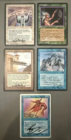 5x MtG Signed Lot (3x Italian)- Antiquities/Legends/Chronicles - Free Shipping - Image 1