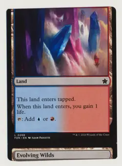Swiftwater Cliffs / Evolving Wilds Miscut mtg misprint error Foundations - Image 1