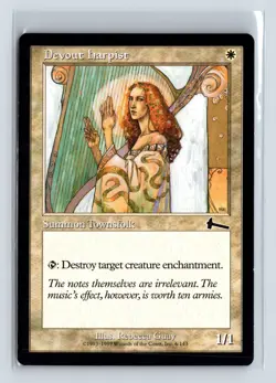 DEVOUT HARPIST - MTG Magic the Gathering Card - Urza's Legacy - Common - Image 1