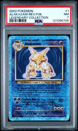 Alakazam 1/110 Legendary Collection Reverse Holo PSA 7 Pokemon Graded - Image 1