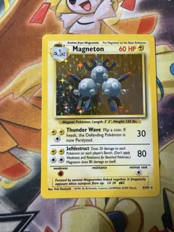 1999 Magneton 9/102 Base Set Holo Pokemon Rare NM - Image 1