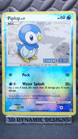 | Pokemon Piplup 93/130 Diamond and Pearl Burger King Promos Promo HP 🔥 | - Image 1