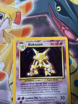 Pokemon TCG Alakazam 1/102 Base Set Unlimited Holo Rare Vintage WOTC NM / LP - Image 2